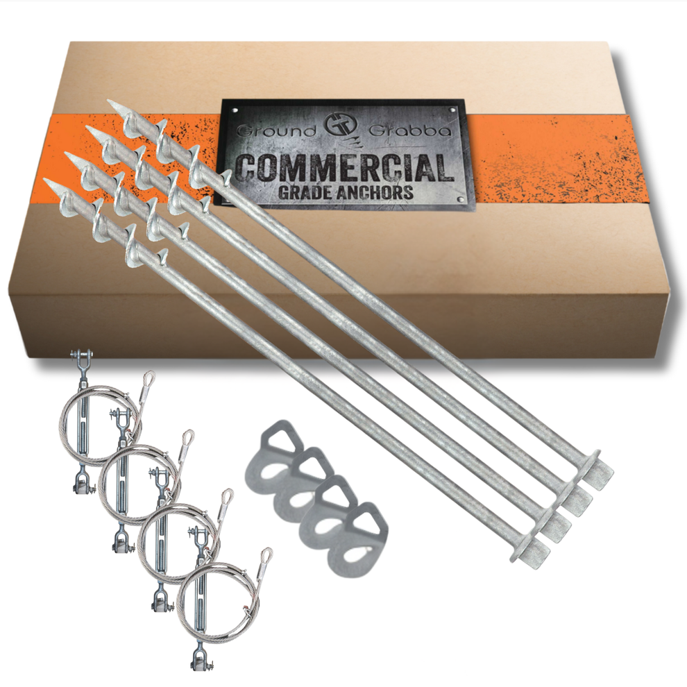 Complete Ground Anchor System – Tiny Homes, Site Offices & Containers