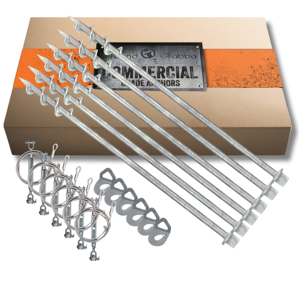 Complete Ground Anchor System – Tiny Homes, Site Offices & Containers