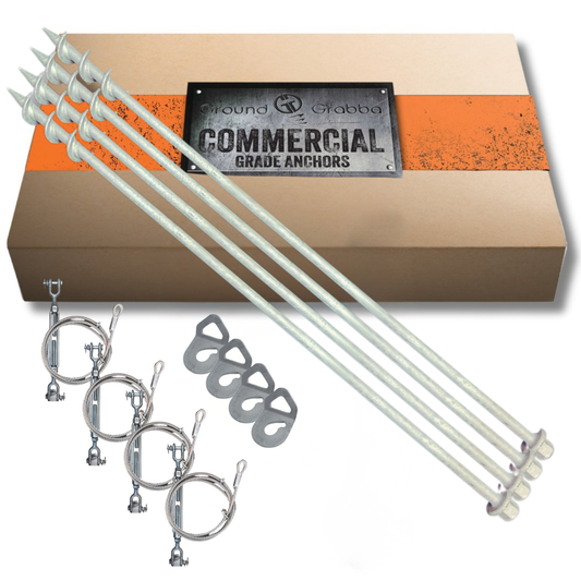 Complete Ground Anchor System – Tiny Homes, Site Offices & Containers