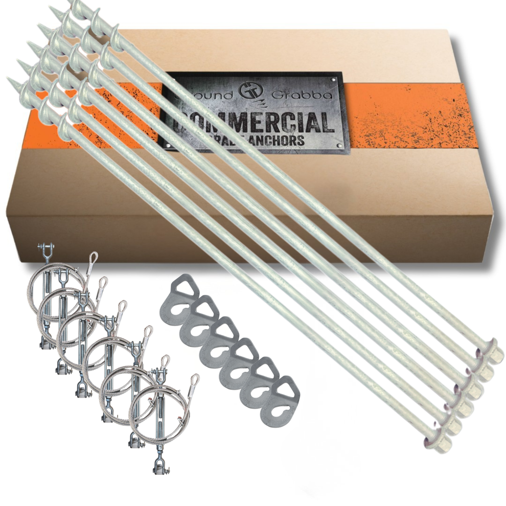 Complete Ground Anchor System – Tiny Homes, Site Offices & Containers